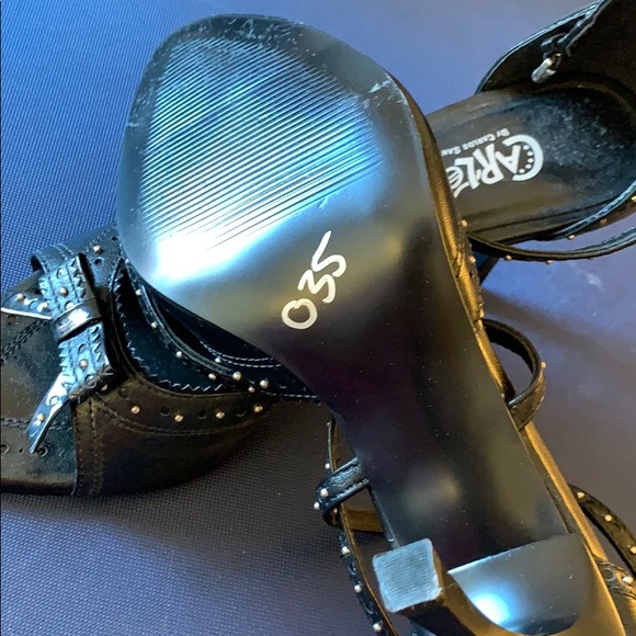 Vintage Leather high heels by Carlos Santana bows - Picture 5 of 9